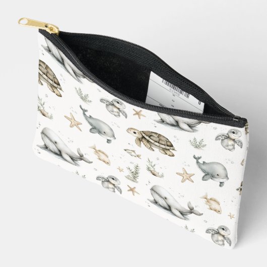 Cute Watercolour Ocean Baby Animals  Etui (Open)