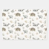 Cute Watercolour Ocean Baby Animals  Inpakpapier Vel (Voorkant 3)