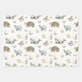Cute Watercolour Ocean Baby Animals  Inpakpapier Vel (Voorkant)