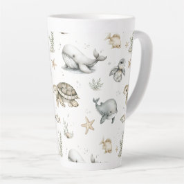 Cute Watercolour Ocean Baby Animals  Latte Mok