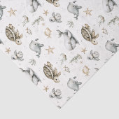 Cute Watercolour Ocean Baby Animals  Tissuepapier (Detail)