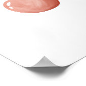 Cute Watercolour Red Apple Fruit Nursery Poster (Hoek)