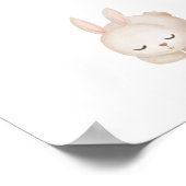 Cute Watercolour Sleeping Rabbit Moon And Stars Poster (Hoek)