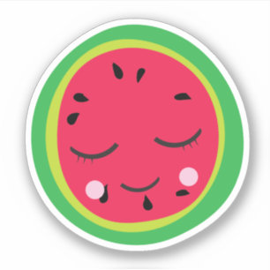 Cute watermeloen sticker