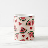 Cute Watermelon and Hearts Pattern Coffee Mug - Sw (Centre)
