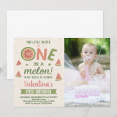 Cute Watermelon Anniversaire Fête Invitation pour  (Devant / Derrière)