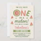Cute Watermelon Anniversaire Fête Invitation pour (Devant)