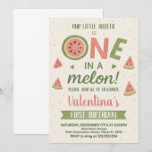 Cute Watermelon Anniversaire Fête Invitation pour (Devant / Derrière)