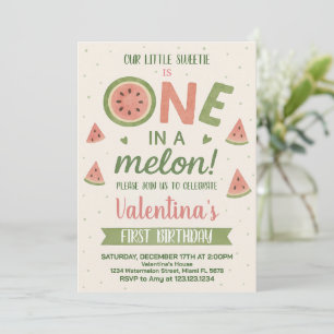 Cute Watermelon Anniversaire Fête Invitation pour