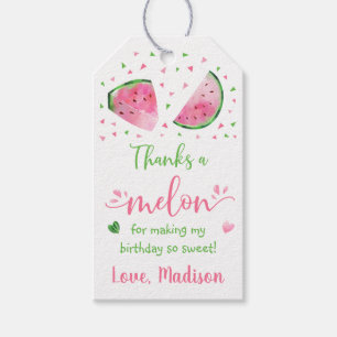 Cute Watermelon Bedankt A Melon Birthday Cadeaulabel