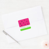Cute Watermelon Bedankt Vierkante Sticker (Envelop)