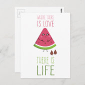 Cute Watermelon Briefkaart (Voorkant / Achterkant)