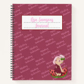 Cute Watermelon Chibi Journal Spiral Notebook (Devant)