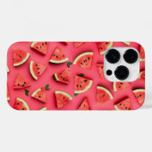 Cute Watermelon Fruit Pattern Pink iPhone Case (Achterkant (horizontaal))