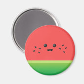 Cute Watermelon, Happy en Cheerful Magneet (Voorkant / Achterkant)