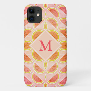 Cute WATERMELON Kaleidoscope MONOGRAM iPhone 11 Hoesje