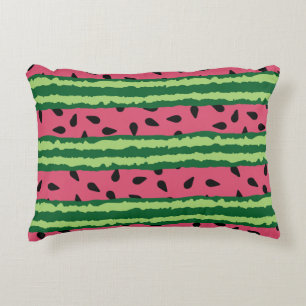 Cute Watermelon Pattern Pink & Green Accent Kussen