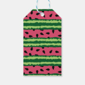 Cute Watermelon Pattern Pink & Green Bedankt Cadeaulabel (Achterkant)