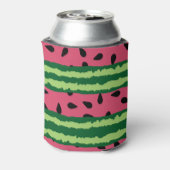 Cute Watermelon Pattern Pink & Green Birthday Blikjeskoeler (Blikje Achterkant)