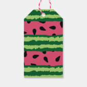 Cute Watermelon Pattern Pink & Green Birthday Cadeaulabel (Achterkant)