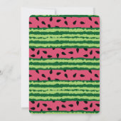 Cute Watermelon Pattern Pink & Green Birthday Save The Date (Achterkant)