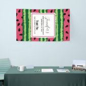 Cute Watermelon Pattern Pink & Green Birthday Spandoek (Beurs)