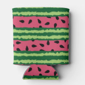 Cute Watermelon Pattern Pink & Green Blikjeskoeler (Achterkant)