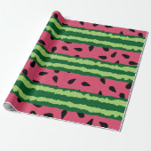 Cute Watermelon Pattern Pink & Green Cadeaupapier (Uitgerold)
