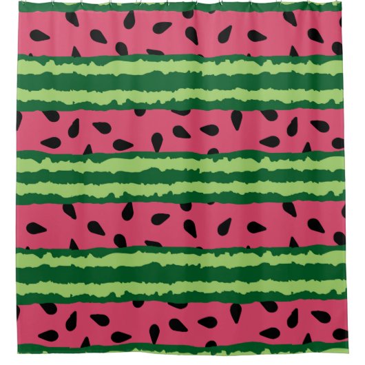 Cute Watermelon Pattern Pink & Green Douchegordijn (Voorkant)