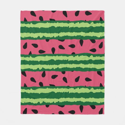 Cute Watermelon Pattern Pink & Green Fleece Deken (Voorkant)