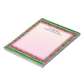 Cute Watermelon Pattern Pink & Green Notitieblok (Gedraaid)