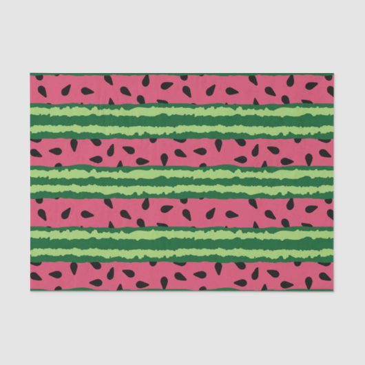 Cute Watermelon Pattern Pink & Green Tissuepapier (Voorkant)