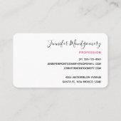 Cute Watermelon Pattern Pink & Green Visitekaartje (Achterkant)