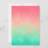 Cute Watermelon Rainbow Birthday Uitnodiging (Achterkant)