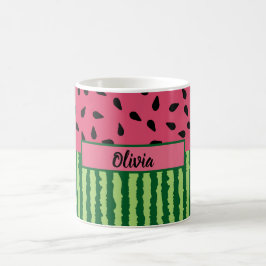 Cute Watermelon Ring and Seeds Personalized Koffiemok