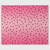 Cute Watermelon Seed Pink Cadeaupapier (Vlak)