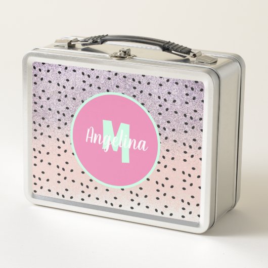 Cute Watermelon Seeds Monogrammed Faux Glitter (Voorkant)