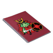 Cute Watermelon Shogun Samurai Warrior Illustratio Notitieboek (Rechterzijde)