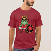 Cute Watermelon Shogun Samurai Warrior Illustratio T-shirt (Voorkant)