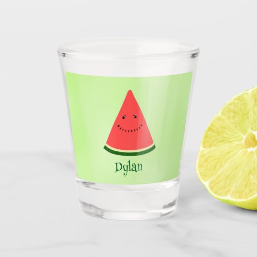 Cute Watermelon Summer Personalized Shot Glass  Glas (Voorkant)