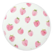 Cute Waterverf Aardbery Pattern Keramische Knop (Voorkant)