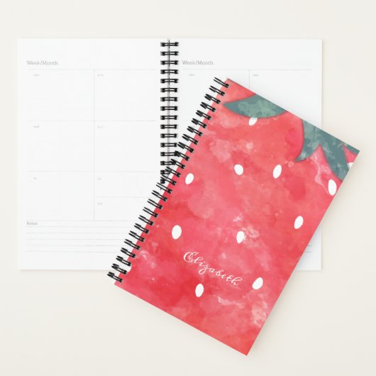 Cute Waterverf Aardbery Planner (Display)