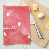 Cute Waterverf Aardbery Theedoek (Quarter Fold)