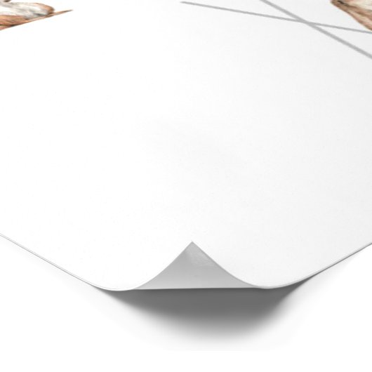 Cute Waterverf Animal Alphabet Poster (Hoek)