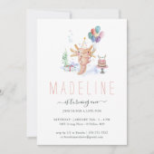 Cute Waterverf Axolotl Birthday Party Invitation Kaart (Voorkant)