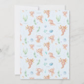 Cute Waterverf Axolotl Birthday Party Invitation Kaart (Achterkant)