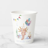 Cute Waterverf Axolotl Birthday Party Papieren Bekers (Voorkant)