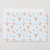 Cute Waterverf Axolotl Birthday Party Photo Invit Kaart (Achterkant)