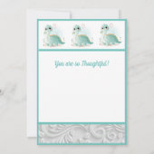 Cute waterverf Baby Dinosaur Green Bedankkaart (Achterkant)