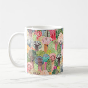 Cute waterverf background. Schildwoudnaadloos Koffiemok